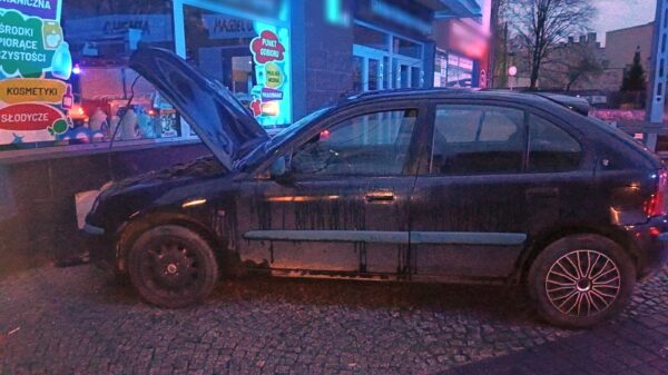 Auto wjechało w ścianę budynku w Strzelcach Opolskich.