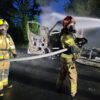 Pożar busa w miejscowości Kochłowice w powiecie kluczborskim .