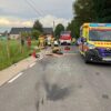 Zderzenie motocyklisty z samochodem osobowym w miejscowości Żaba w -powiecie namysłowskim. Motocyklista w stanie ciężkim zabrany LPR-m do szpitala w Opolu.