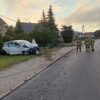 Wypadek w Straduni. 27-latek wjechał Seatem w słupy energetyczne, mając 2,5 promila.