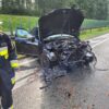 Niebezpieczne zdarzenie drogowe na opolskim odcinku autostrady A4 .