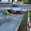 Wypadek w Namysłowie. Potrącony motocyklista trafił do szpitala.(Zdjęcia)
