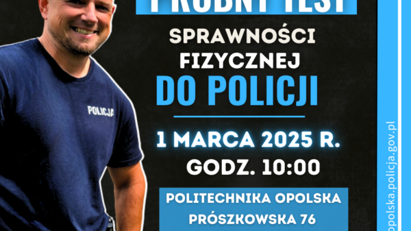 Zapraszamy na próbny test sprawności do Policji