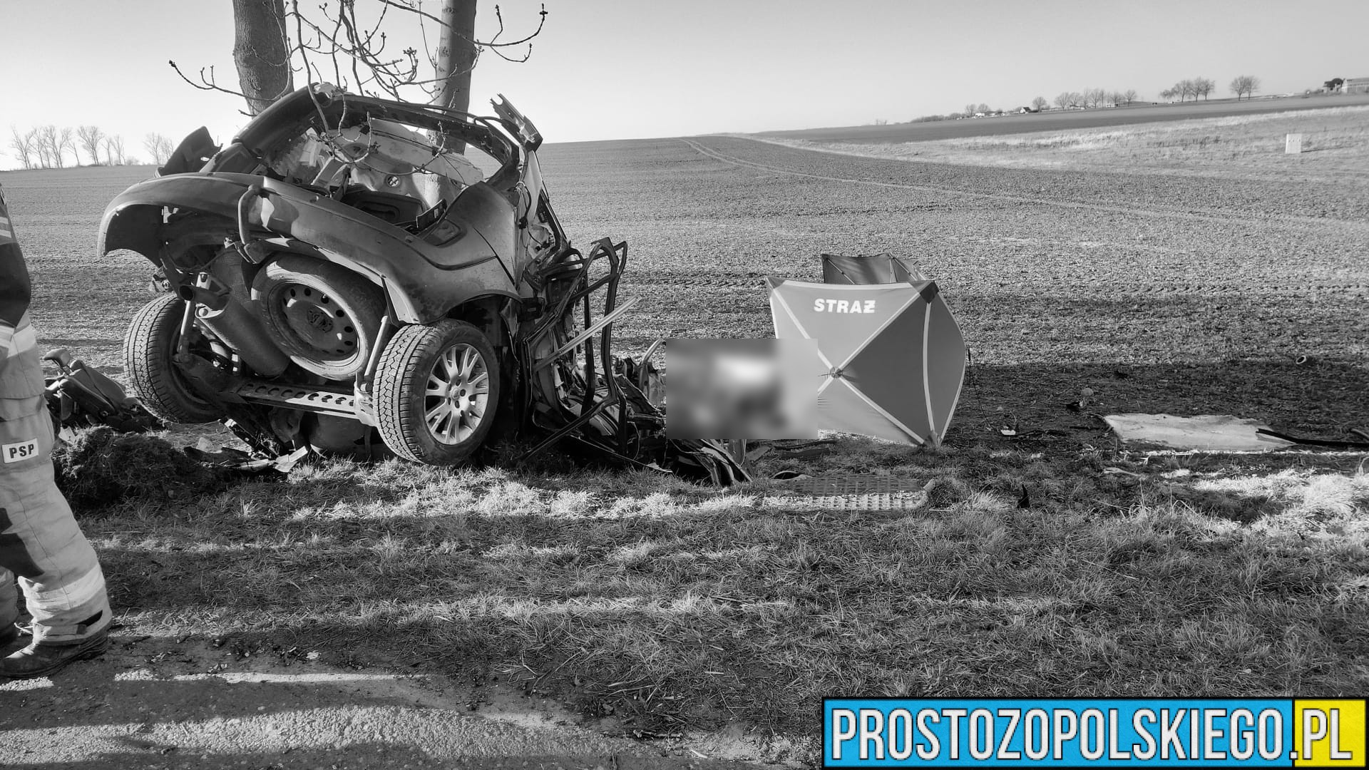 Policjanci wyjaśniają okoliczności tragicznego wypadku na trasie Jędrzychów- Goświnowice w powiecie nyskim
