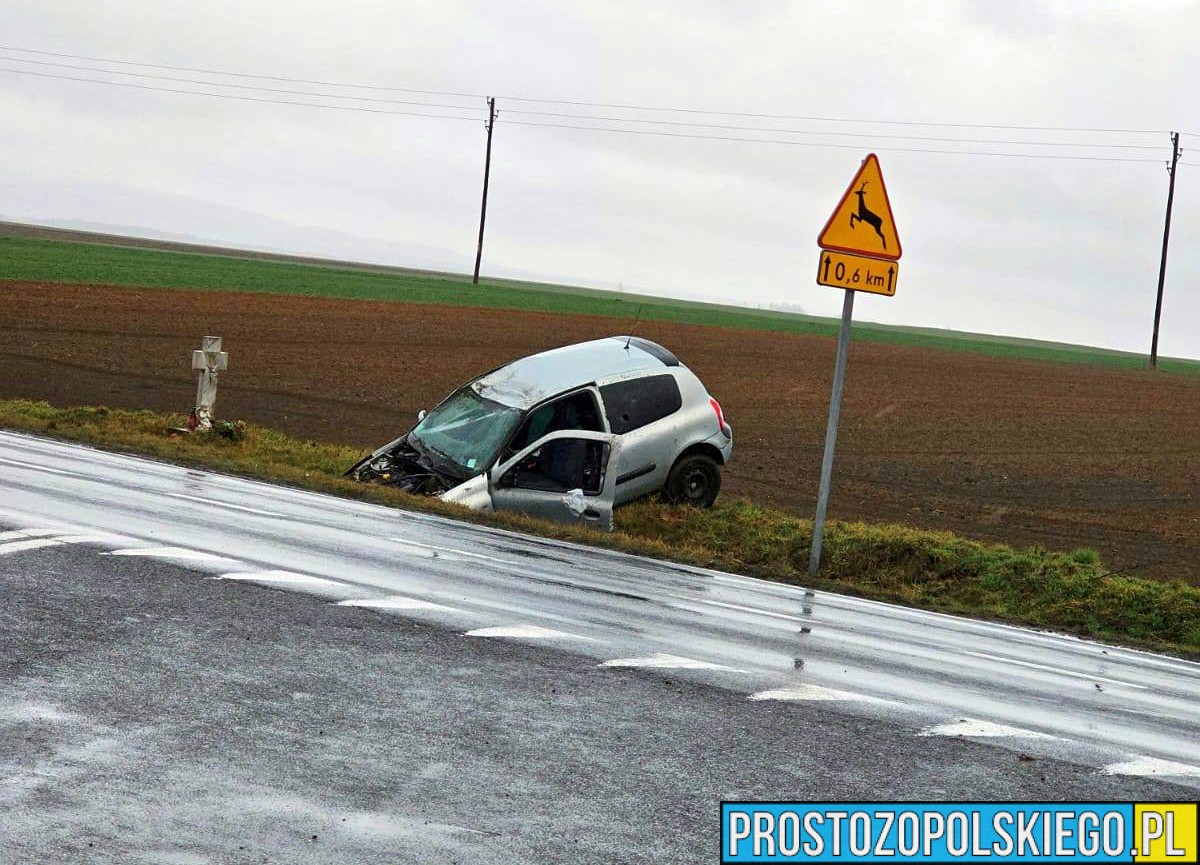 Wypadek samochodowy na DK 41 na trasie Niemysłowice - Rudziczka