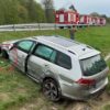 Wypadek na opolskim odcinku autostrady A4. Auto wpadło do rowu. Na miejscu lądował LPR