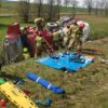 Wypadek ciężarówki na opolskim odcinku autostrady A4. W kabinie zakleszczony kierowca. Trwa akcja ratunkowa