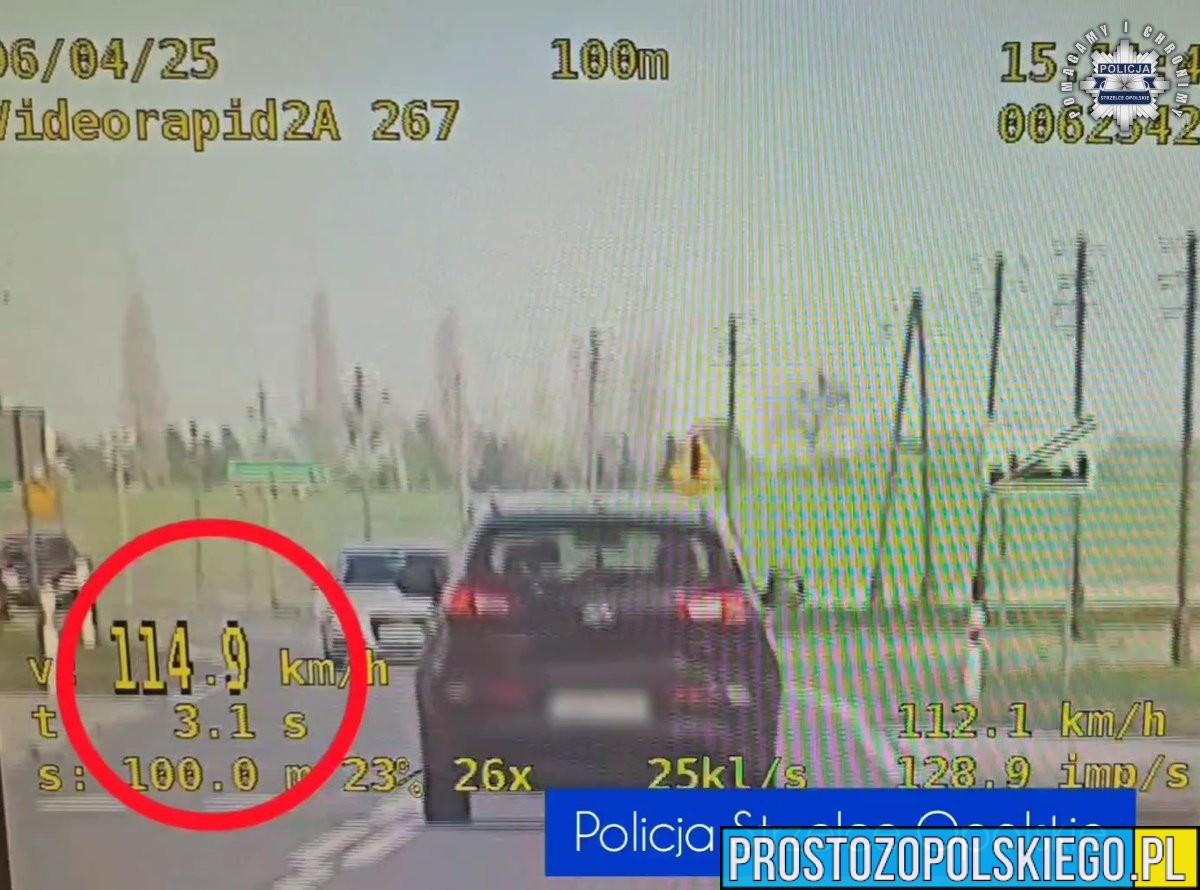 41-latek kierujący autem przekroczył prędkość o 64 km/h i groził policjantom