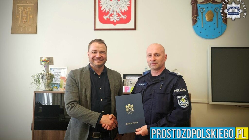 Gmina Ujazd wspólnie ze strzelecką Policją dba o bezpieczeństwo mieszkańców