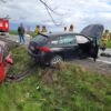 Wypadek na DK46 w miejscowości Grabin. Cztery osoby zabrane do szpitala