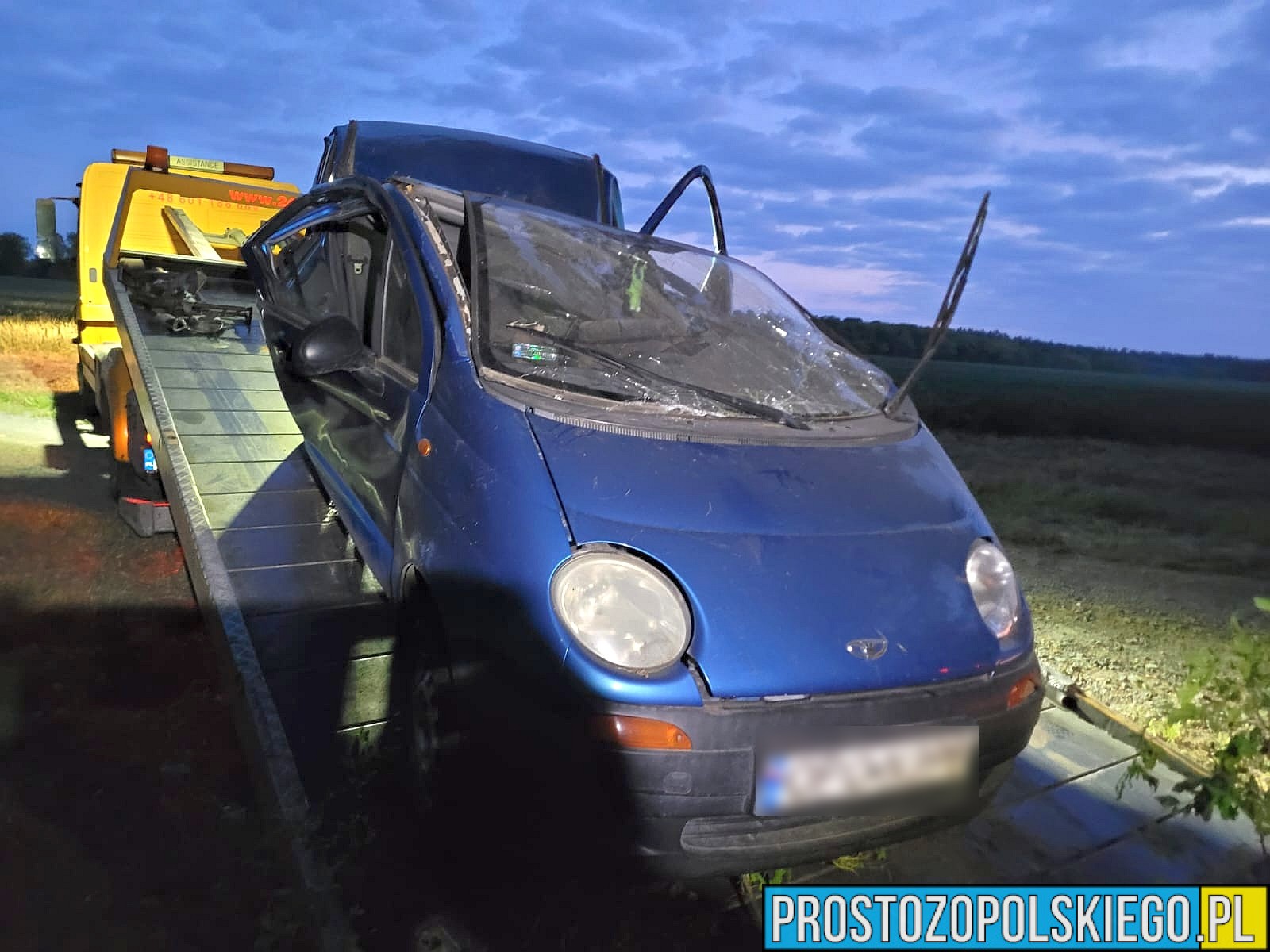 wypadek niemodlin wypadek opolskie, wypadek matiza, poszkodowani, prosto z opolskiego,