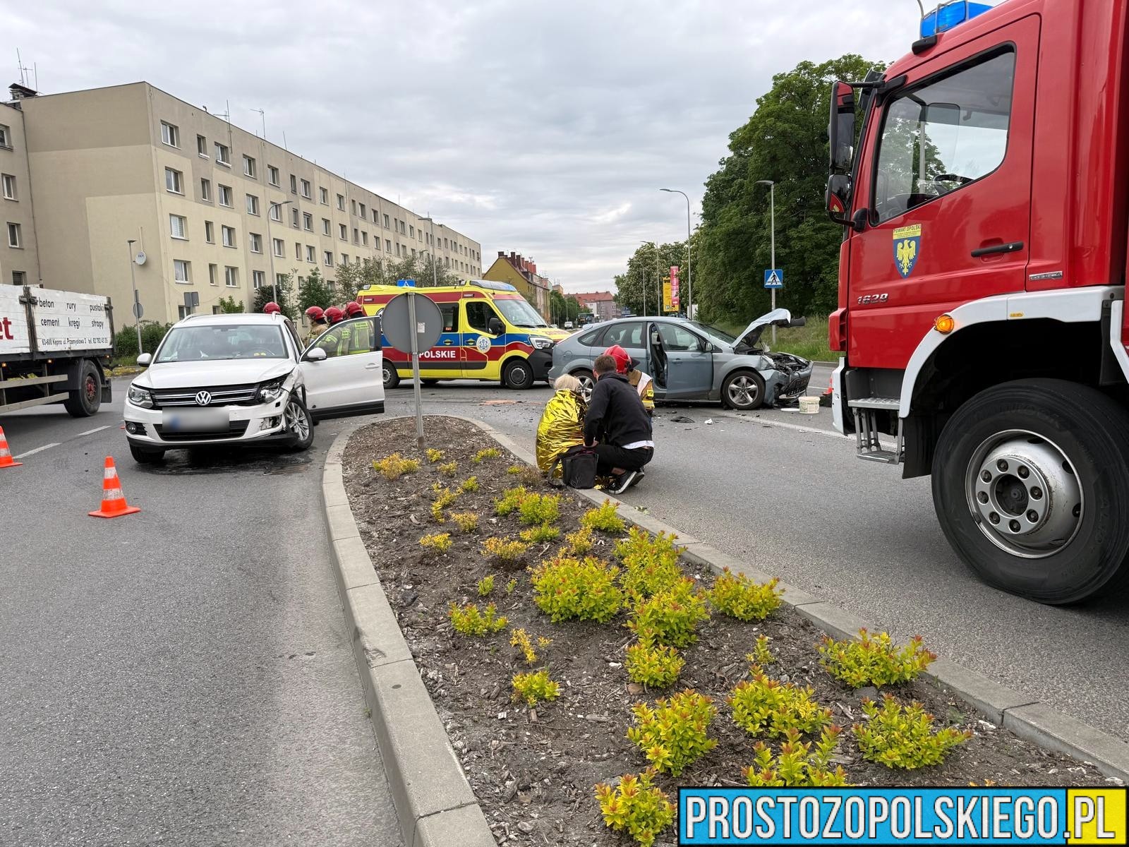 wypadek w Opole, wypdek na fabrycznej, fabryczna opole wypadek,