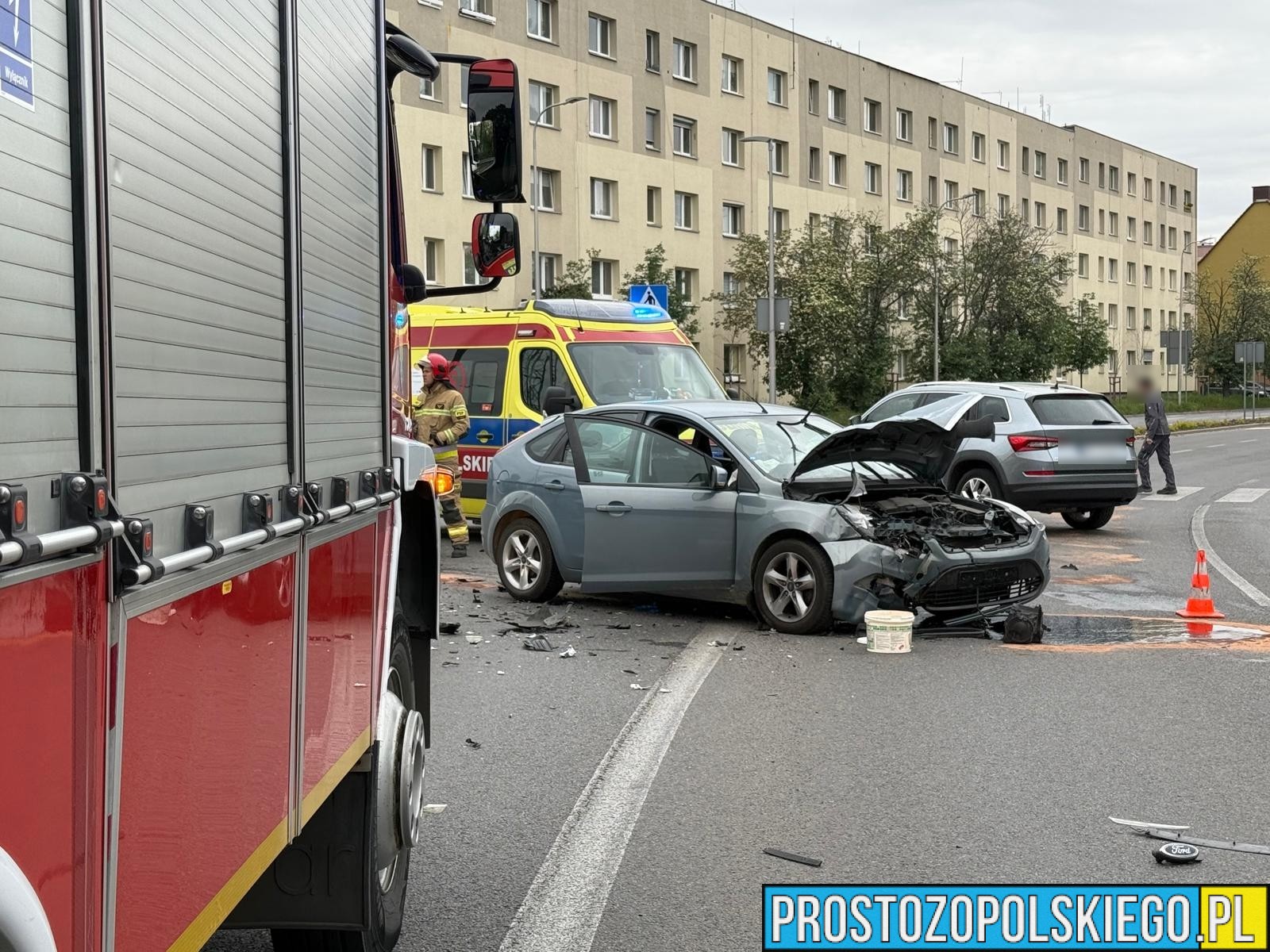 wypadek w Opole, wypdek na fabrycznej, fabryczna opole wypadek,