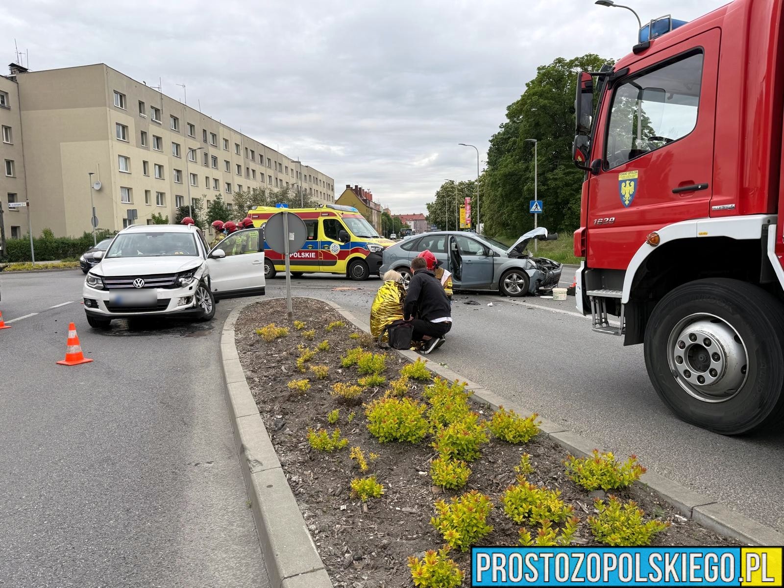 wypadek w Opole, wypdek na fabrycznej, fabryczna opole wypadek,