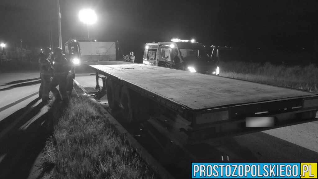 Tragiczny wypadek motocyklisty pod Nysą – 21-latek zginął po zderzeniu z naczepą ciężarówki