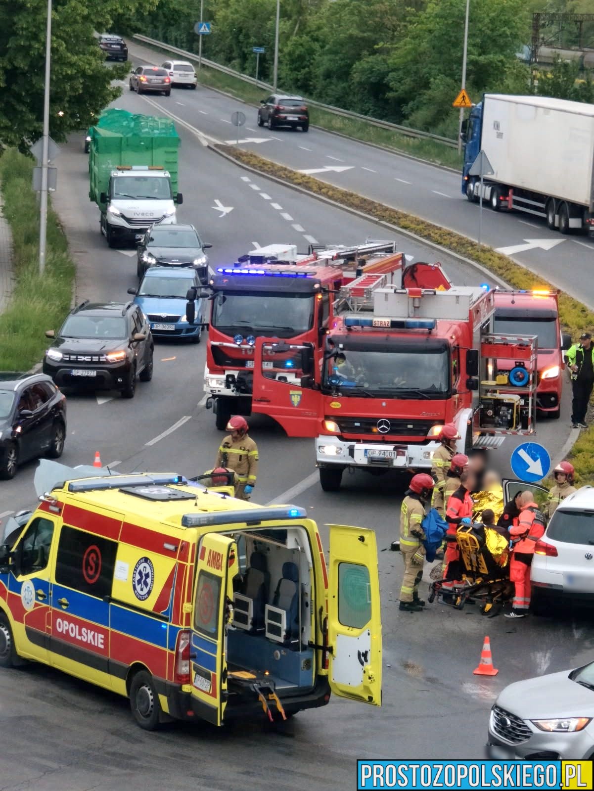 wypadek w Opole, wypdek na fabrycznej, fabryczna opole wypadek,