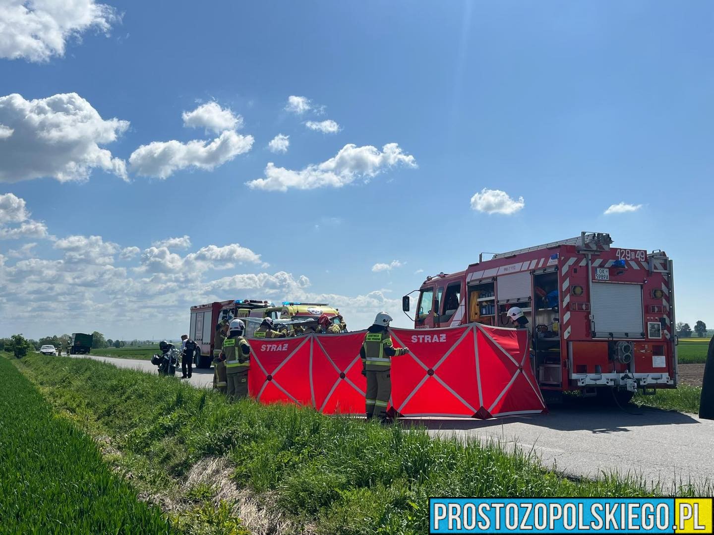 Wypadek z udziałem rowerzystki pomiędzy miejscowością Karchów, a DK38.Na miejscu lądował LPR