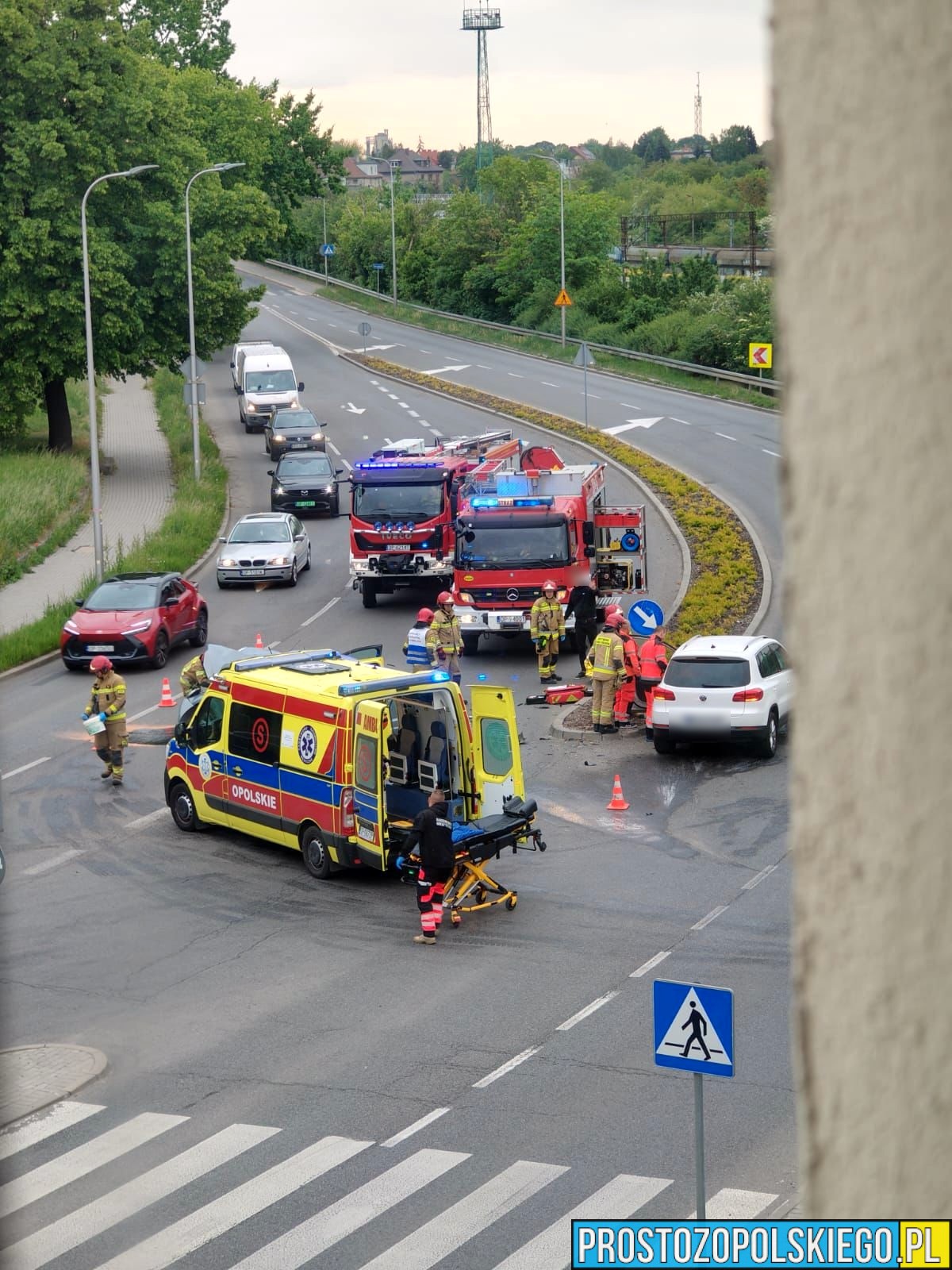 wypadek w Opole, wypdek na fabrycznej, fabryczna opole wypadek,