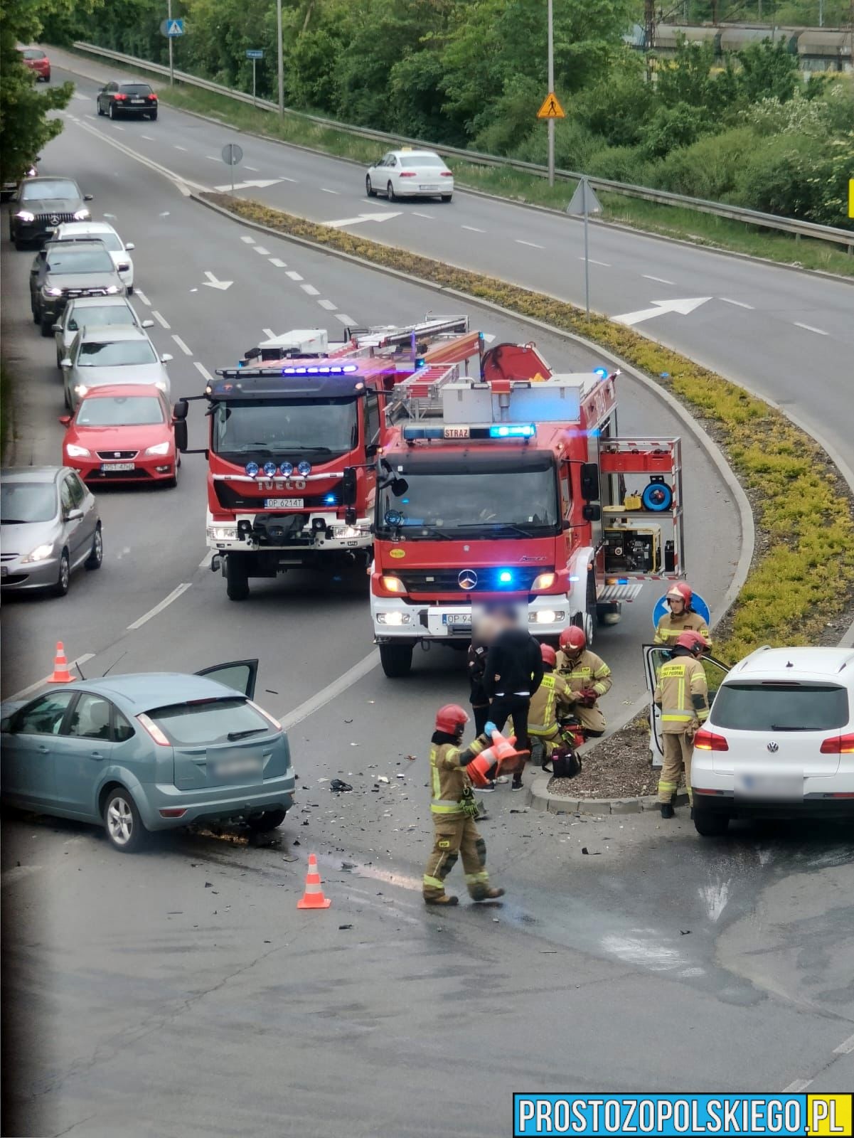 wypadek w Opole, wypdek na fabrycznej, fabryczna opole wypadek,