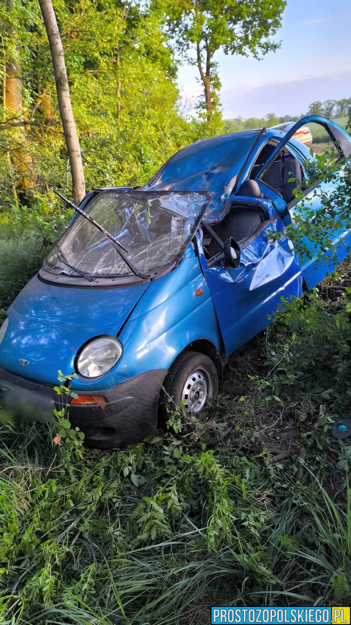 wypadek niemodlin wypadek opolskie, wypadek matiza, poszkodowani, prosto z opolskiego,