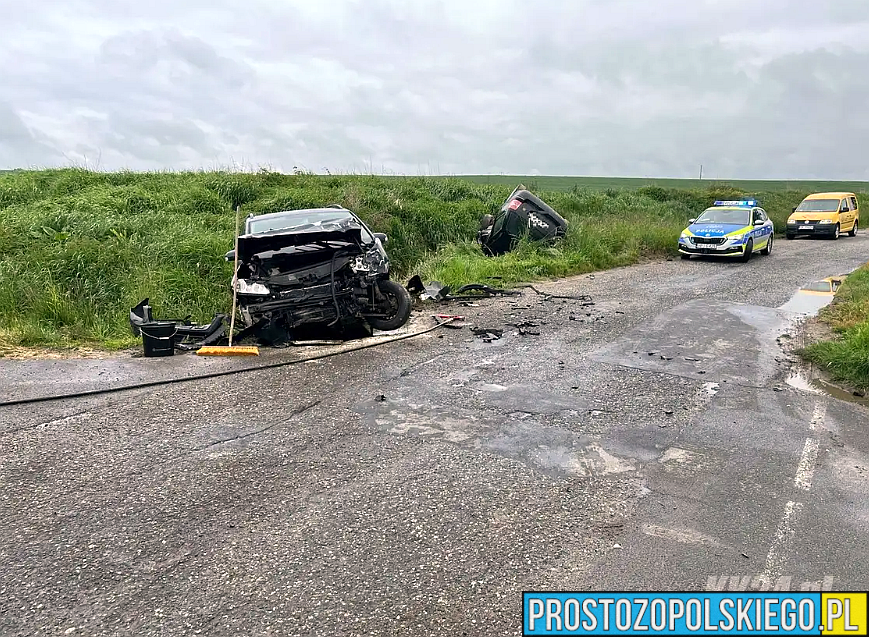 Groźny wypadek w gminie Cisek. Jedna osoba trafiła do szpitala
