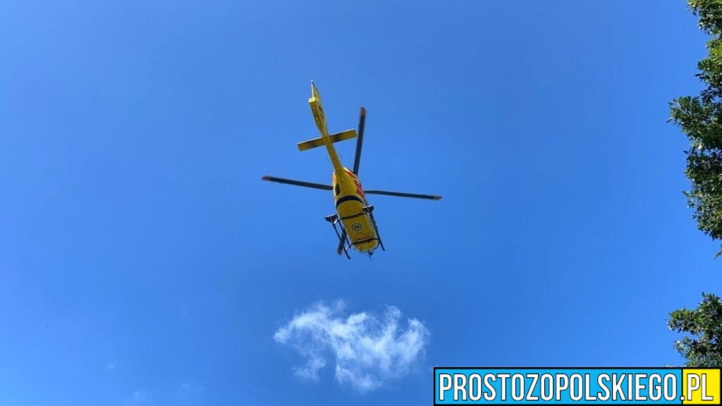 Nagły wypadek w zakładach Blachownia – śmigłowiec w akcji