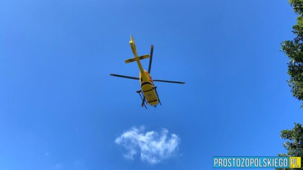 Nagły wypadek w zakładach Blachownia – śmigłowiec w akcji