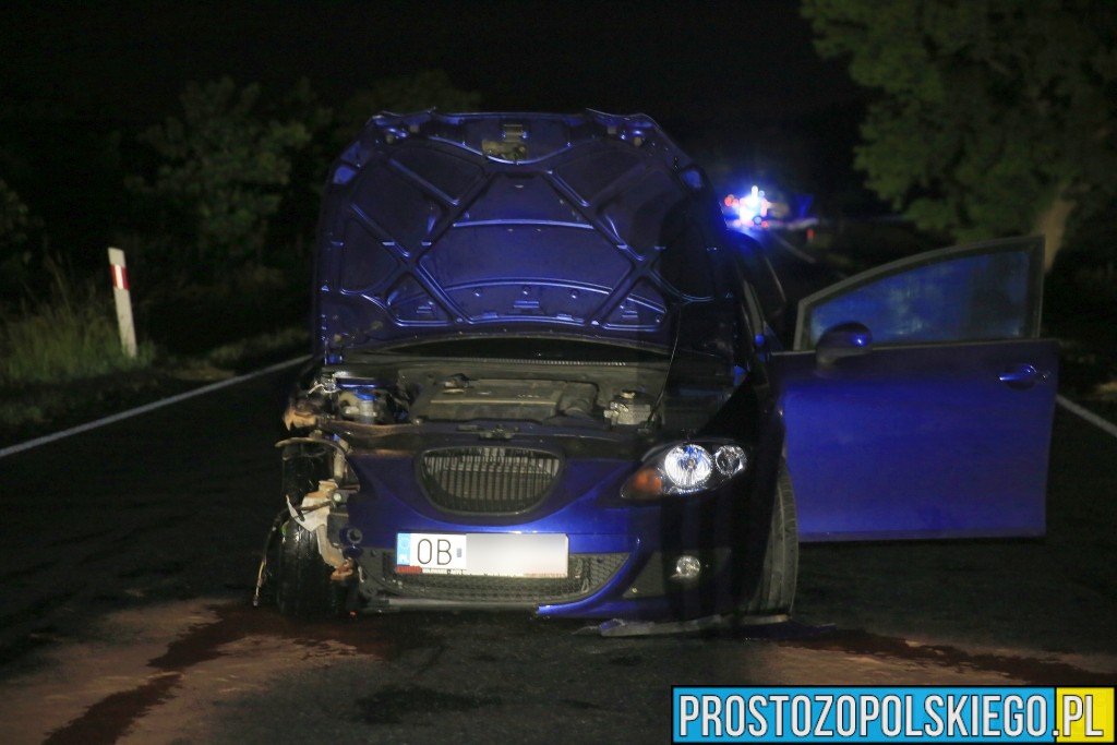 tragiczny wypadek, potrącenie mężczyzny, potrącenie osoby, zderzenie camochodu z człowiekiem, wypadk skarbiszów, wypadek karczów,