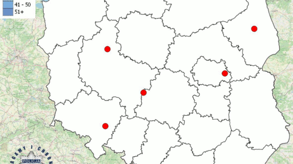 Policyjna mapa wypadków drogowych ze skutkiem śmiertelnym – Wakacje 2025
