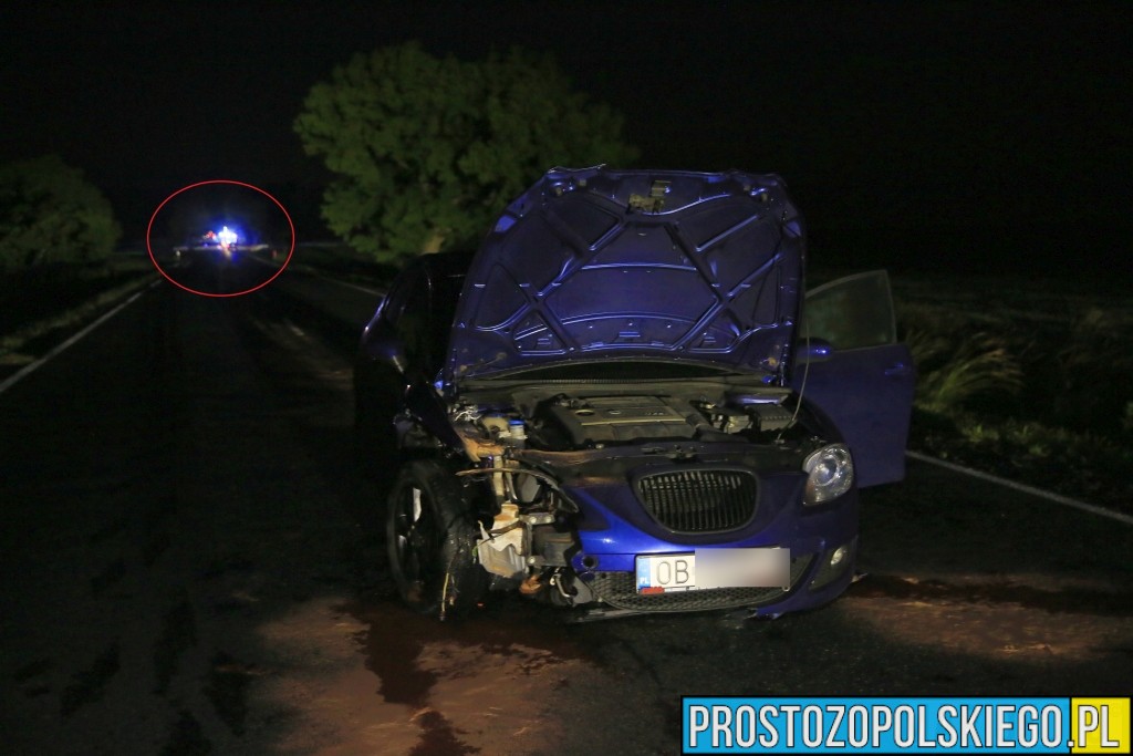 tragiczny wypadek, potrącenie mężczyzny, potrącenie osoby, zderzenie camochodu z człowiekiem, wypadk skarbiszów, wypadek karczów,
