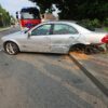 Dobrzeń Wielki: Zderzenie dwóch mercedesów na ul. Opolskiej [ZDJĘCIA]