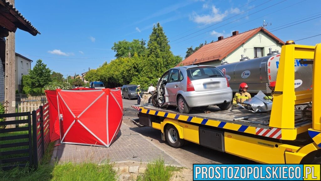 Policjanci wyjaśniają okoliczności wypadku śmiertelnego w Żytniowie (powiat oleski)
