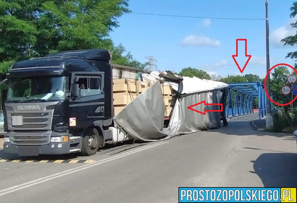 Kierowca ciężarówki zignorował znaki i uderzył w most w Kędzierzynie-Koźlu – tłumaczył się GPS-em