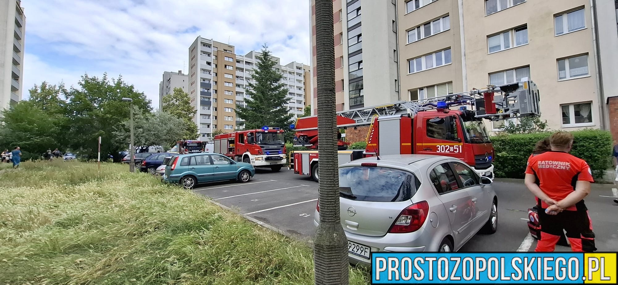 Pożar skrzynki elektrycznej na klatce schodowej – akcja służb na osiedlu Koszyka w Opolu