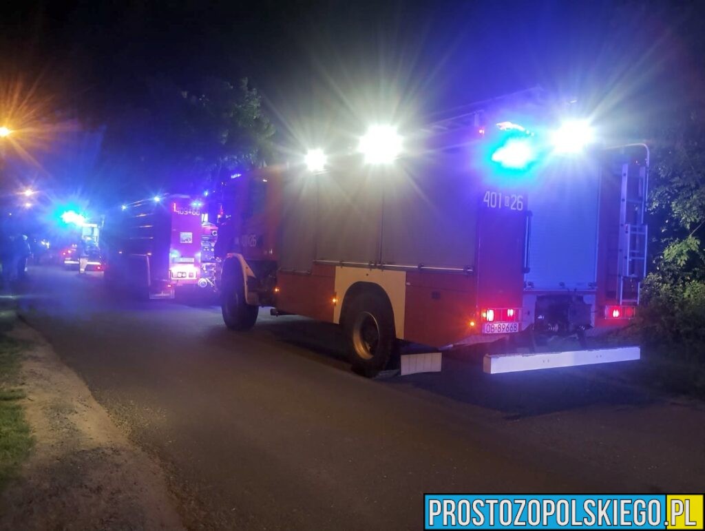 pożar poddasza, pożąr budynku, pożąr poddasza budynku, pożar budynku mieszkalnego,