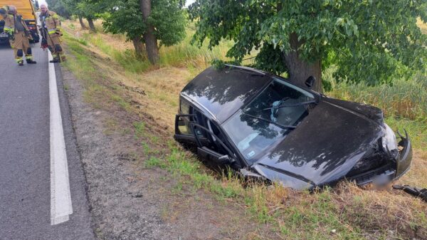 Wypadek drogowy między Bogdańczowicami a Biadaczem – cztery osoby trafiły do szpitala