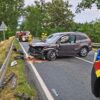 Poważny wypadek w Zawadzie na DK45 – dwie osoby trafiły do szpitala, droga zablokowana