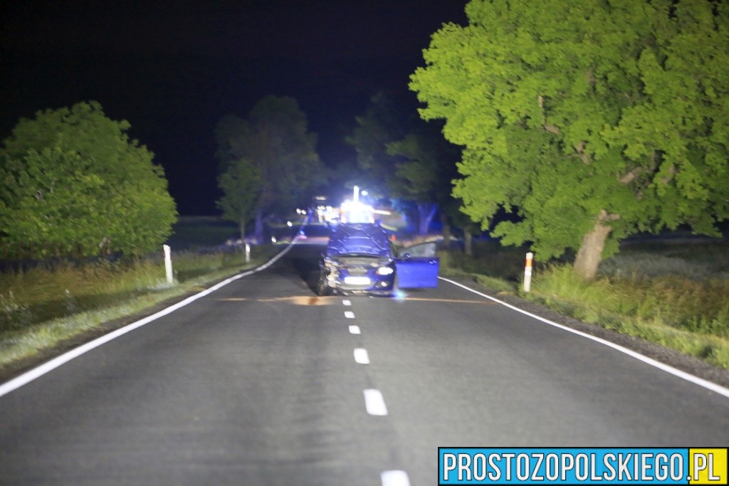 tragiczny wypadek, potrącenie mężczyzny, potrącenie osoby, zderzenie camochodu z człowiekiem, wypadk skarbiszów, wypadek karczów,