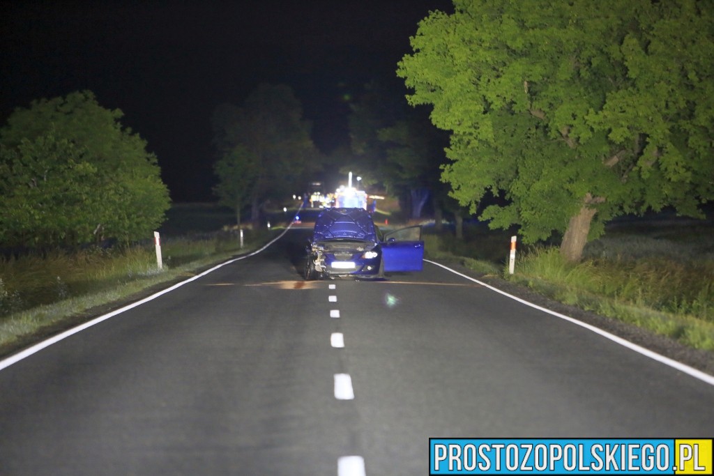 tragiczny wypadek, potrącenie mężczyzny, potrącenie osoby, zderzenie camochodu z człowiekiem, wypadk skarbiszów, wypadek karczów,