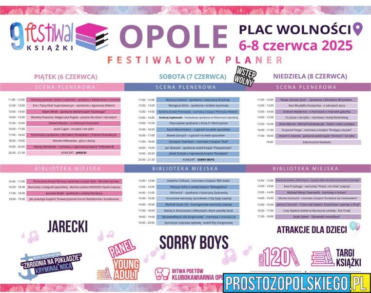 festiwal ksiązki w Opolu, festiwal Opole, festiwal książkowy, książki festiwal, festiwal kultury, 9 fetiwal książki,