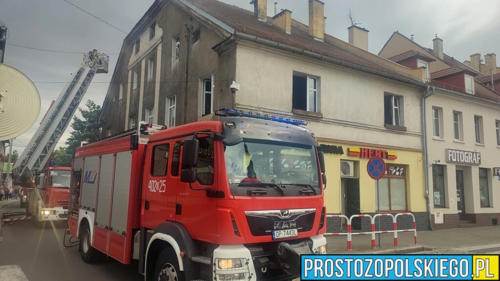 Pożar w budynku wielorodzinnym w Grodkowie. Jedna osoba poszkodowana, trwa ustalanie przyczyn
