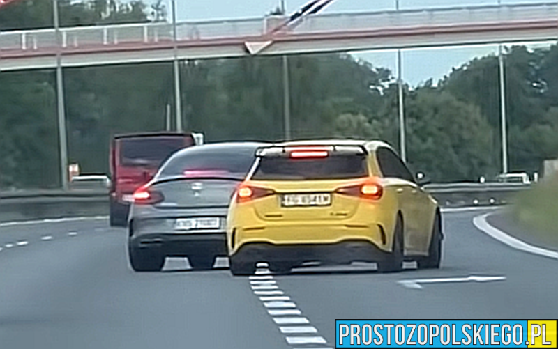 Opole: Niebezpieczna jazda mercedesem po autostradzie A4. Policja prowadzi śledztwo