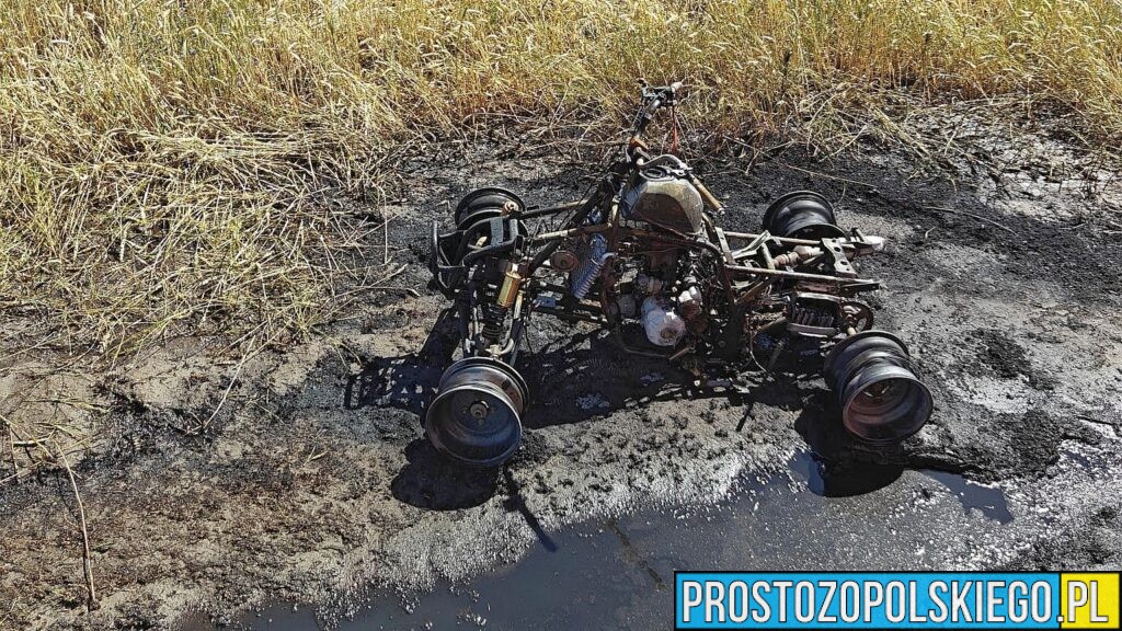 Pożar quada i zboża w miejscowości Narok. Spłonęło blisko 2 hektary upraw