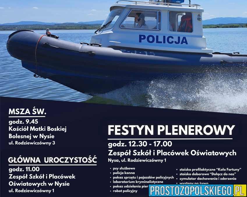 Wojewódzkie Obchody Święta Policji w Nysie – zapraszamy 26 lipca 2025!