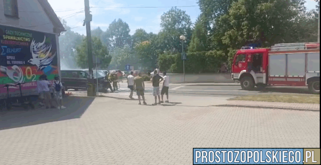 pożar busa, pożar busa dobrzeń, bożar busa w dobrzeniu, 