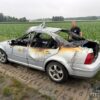 Nietrzeźwy 45-latek podpalił samochód w Strzelcach. Interweniowały służby ratunkowe