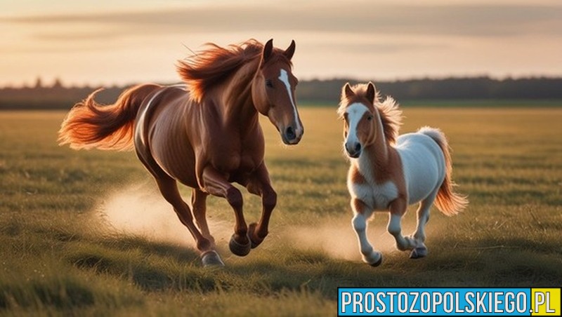 Koń i kucyk na drodze pod Kielczą. Kierowcy przecierali oczy ze zdumienia!