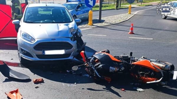 Dwa groźne wypadki z udziałem motocyklistów w powiecie kędzierzyńsko-kozielskim – policja apeluje o ostrożność!
