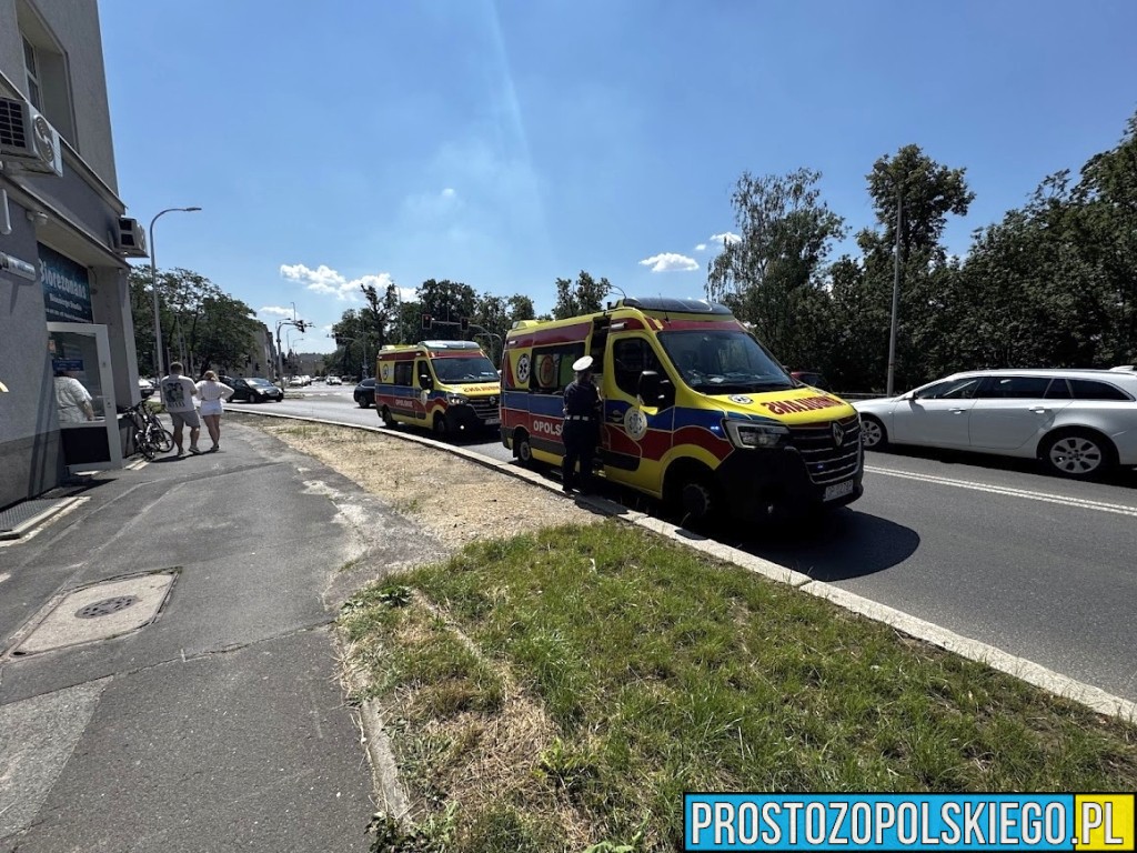 Zderzenie rowerzystów w centrum Opola — oboje trafili do szpitala