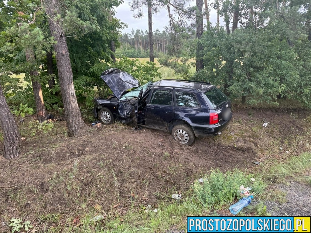 wypadek, znowu wypadek w kątach, ponowny wypadek w kątach, niebezpieczny zakręt w kątach, kąty opolskie niebezpieczna droga,
